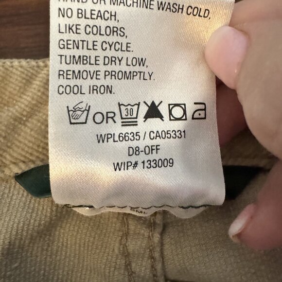 Woolrich Khaki Corduroy Pants Size 6 Cotton Spandex Straight Leg Five Pocket - Picture 8 of 8